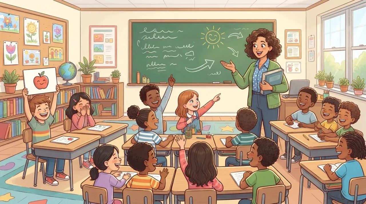 I have this page and need a main image for it.

Render the scene as a polished, bright cartoon illustration suitable for a website. Illustration is mandatory. Do not use photography, photore