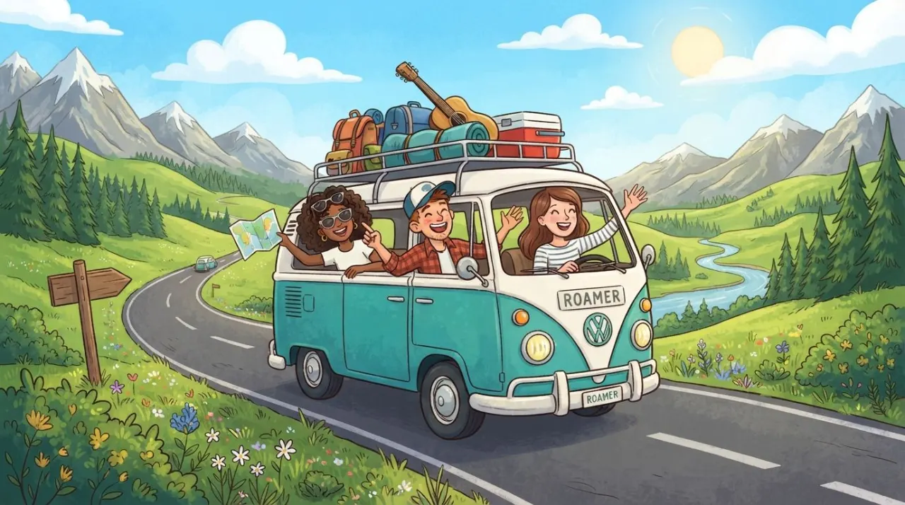 I have this page and need a main image for it.

Render the scene as a polished, bright cartoon illustration suitable for a website. Illustration is mandatory. Do not use photography, photore
