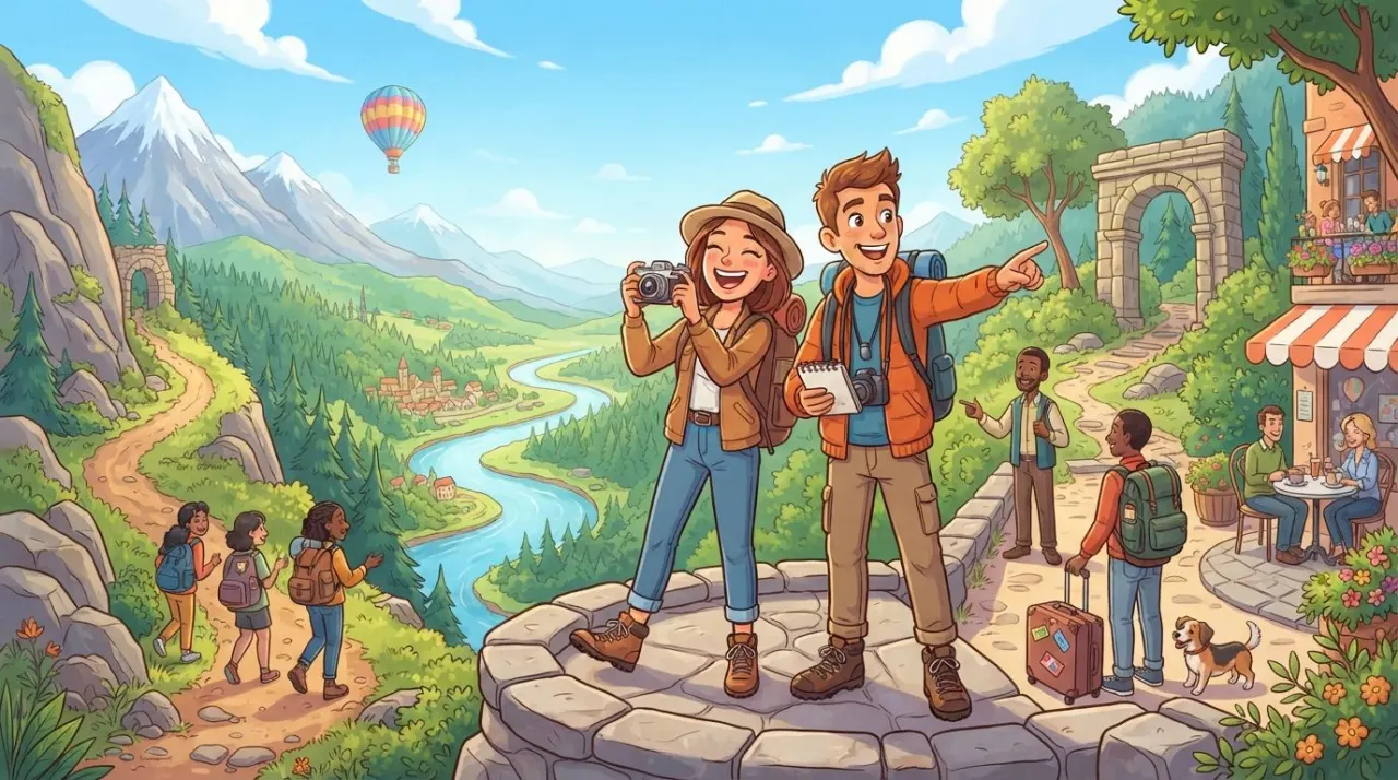 I have this page and need a main image for it.

Render the scene as a polished, bright cartoon illustration suitable for a website. Illustration is mandatory. Do not use photography, photore