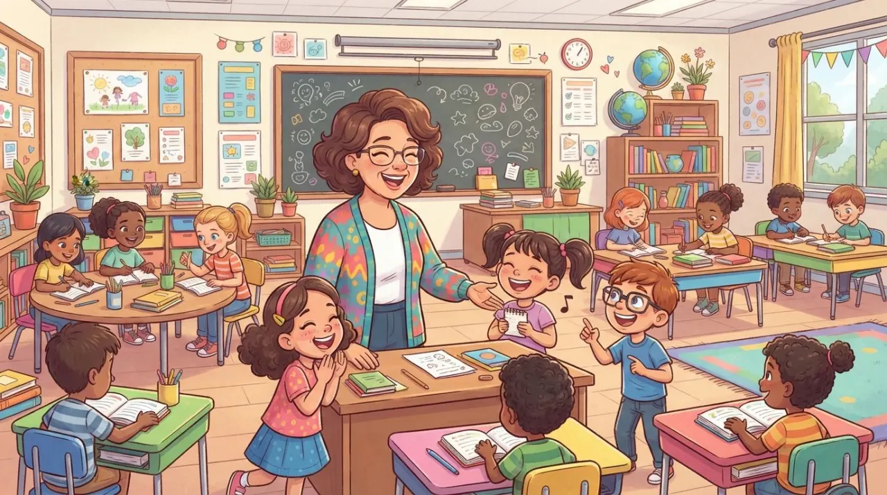 I have this page and need a main image for it.

Render the scene as a polished, bright cartoon illustration suitable for a website. Illustration is mandatory. Do not use photography, photore