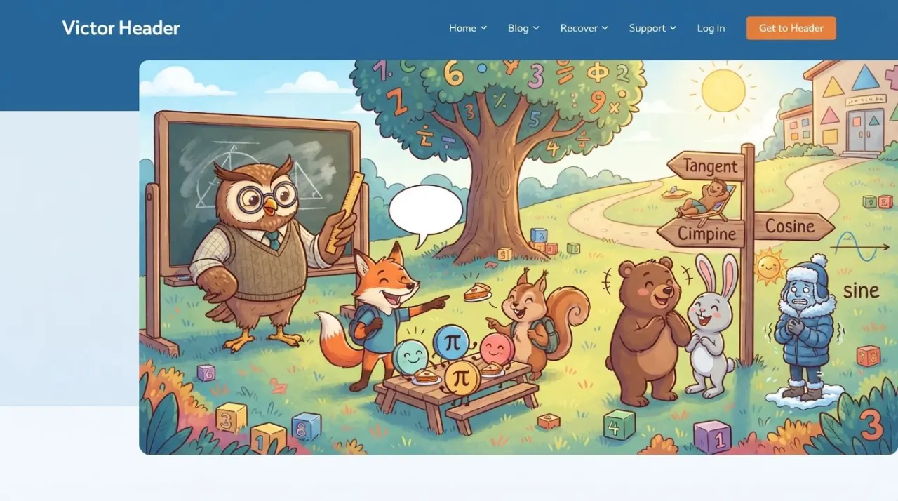 I have this page and need a main image for it.

Render the scene as a polished, bright cartoon illustration suitable for a website. Illustration is mandatory. Do not use photography, photore